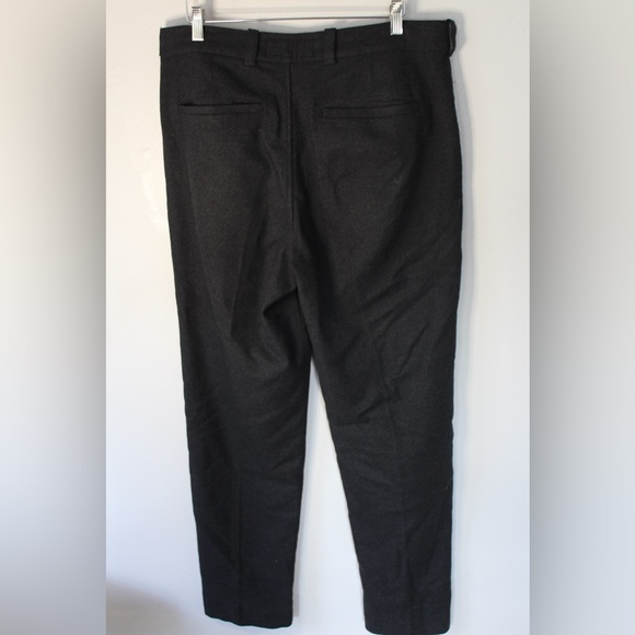 Abercrombie loose pleated pants black texture fuzzy warm 32/34 - Picture 7 of 7